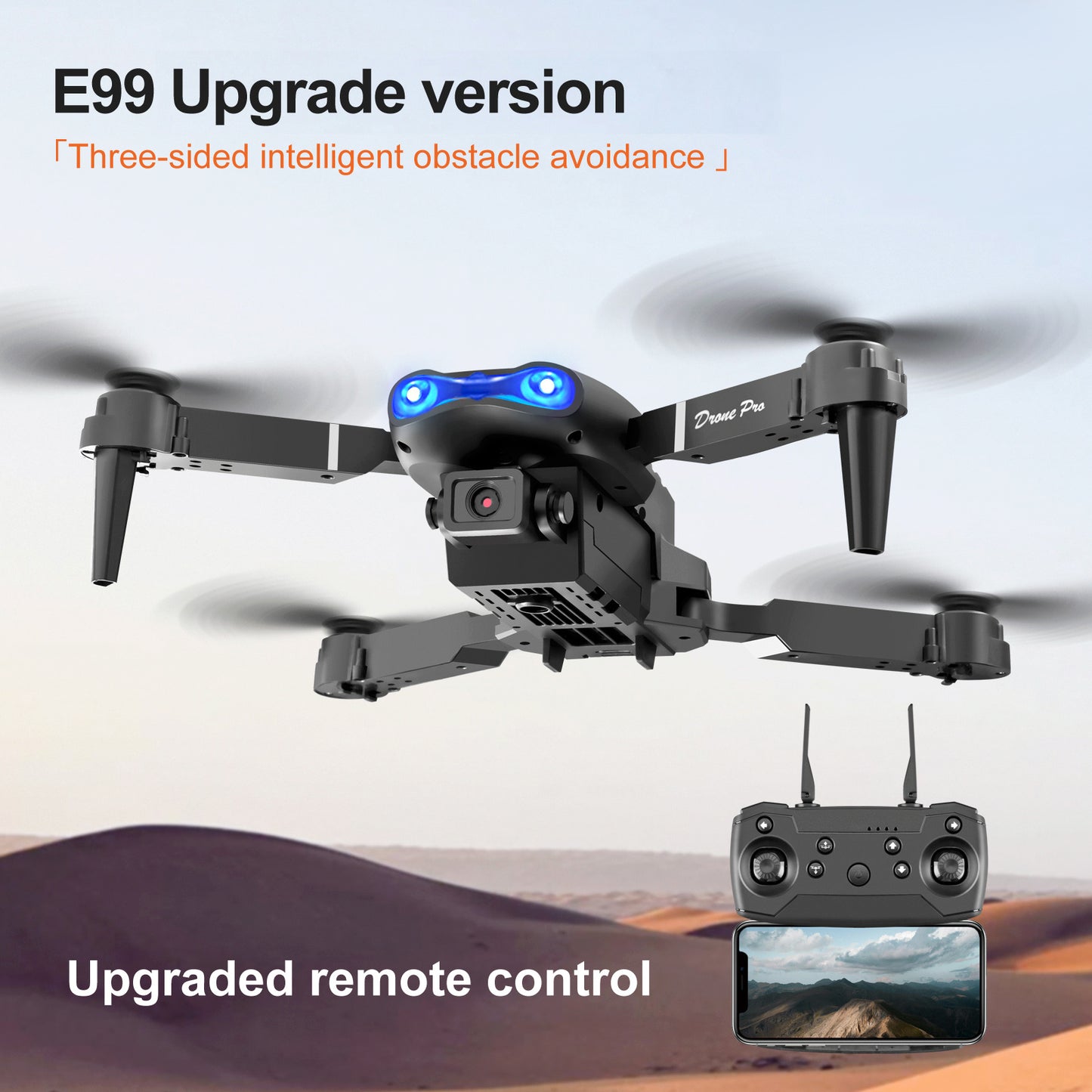 Casrra Drone E99pro With 1080P HD Dual Camera for Adults Kids,RC Quadcopter with 2 Modular 1800mAh Batteries for 30 Mins Long Flight,Black,Altitude Hold,Waypoint Fly,Carrying Case