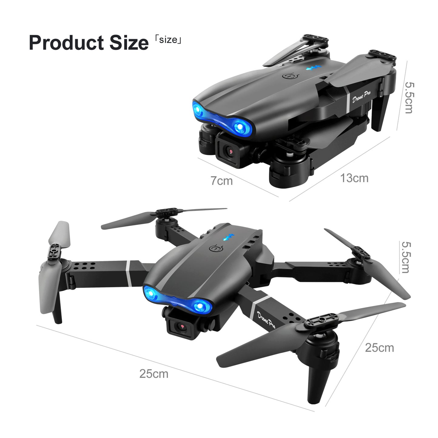 Casrra Drone E99pro With 1080P HD Dual Camera for Adults Kids,RC Quadcopter with 2 Modular 1800mAh Batteries for 30 Mins Long Flight,Black,Altitude Hold,Waypoint Fly,Carrying Case