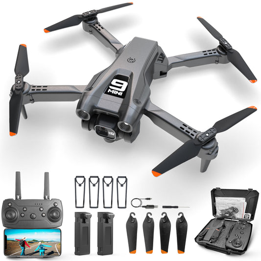 Drone with 4K Camera for Adults, Casrra RC Quadcopter with High Speed Brushless Motor, Altitude Hold, Waypoint Fly, 2 Modular 1800mAh Batteries for 30 Mins Long Flight, Carrying Case, Black